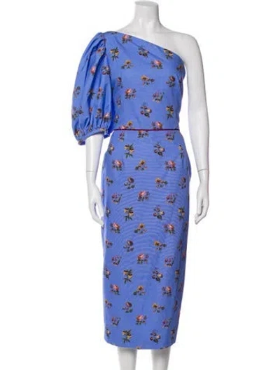 Pre-owned Markarian Floral Print Long Dress In Multi