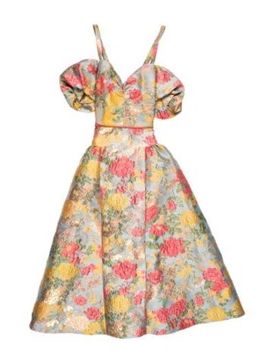 Pre-owned Markarian Floral Print Long Dress In Multicolor