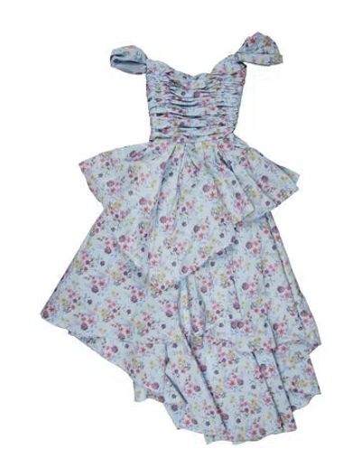 Pre-owned Markarian Floral Print Midi Length Dress In Black