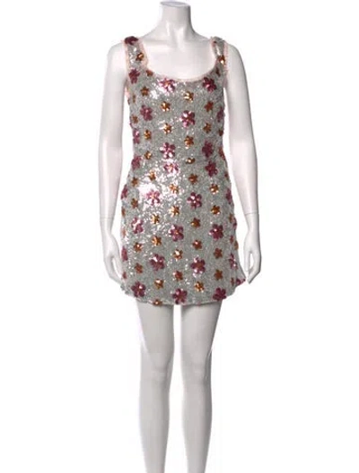 Pre-owned Markarian Floral Print Mini Dress In Multi