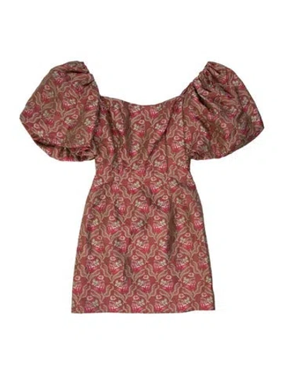 Pre-owned Markarian Floral Print Mini Dress In Multicolor