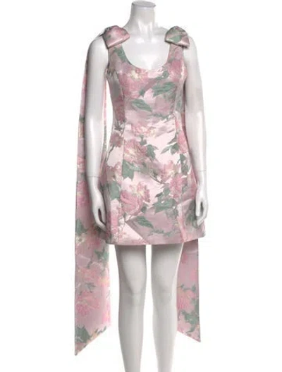 Pre-owned Markarian Floral Print Mini Dress In Pink