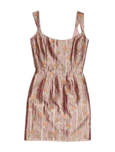 Pre-owned Markarian Floral Print Mini Dress In Pink