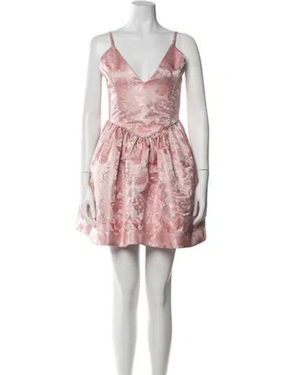 Pre-owned Markarian Floral Print Mini Dress W/ Tags In Pink