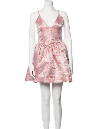 Pre-owned Markarian Floral Print Mini Dress W/ Tags In Pink