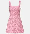 Markarian Floral Sequined Minidress In Pink