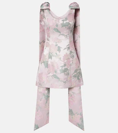 Markarian Gita Floral Brocade Minidress In Pink