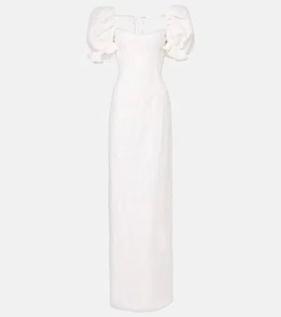 Markarian Isidore Cotton And Silk Maxi Dress In Ivory Floral