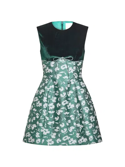 Markarian Jolie Floral-brocade Mini Dress In Multi