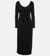 Markarian Jude Confetti Dot Body-con Midi Dress In Black