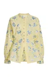 Markarian Juniper Embroidered-cotton Shirt In Yellow