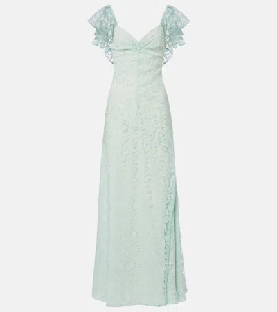 Markarian Katharina Lace Gown In Blue