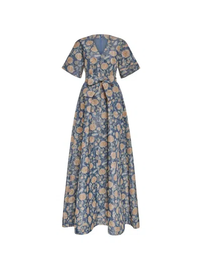 Markarian Margaretta Ikat-print Maxi Gown In Multi