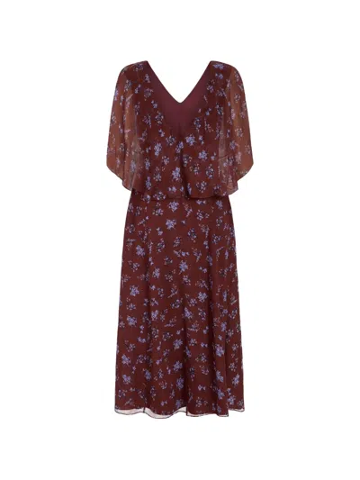 Markarian Marina Floral-print Midi Dress In Red