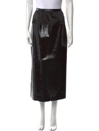 Pre-owned Markarian Midi Length Skirt In Black