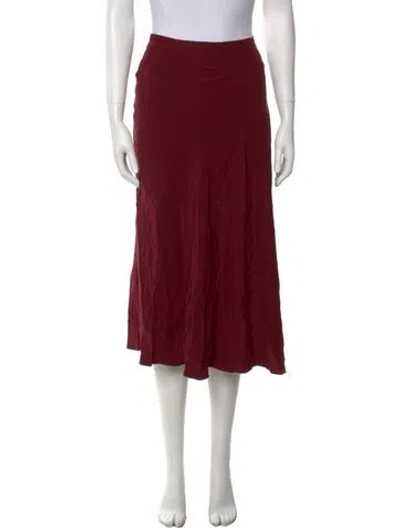 Pre-owned Markarian Midi Length Skirt In Red