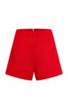 Markarian Mira Wool High Waisted Shorts In Red