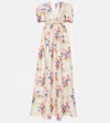MARKARIAN MIRIAM BEADED FLORAL FRONT-TIE GOWN
