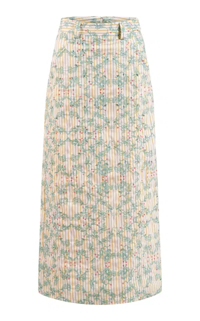 Markarian Natalie Sequined Cotton-blend Midi Skirt In Multi