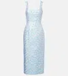Markarian Numa Daisy Brocade Corset Midi Dress In Purple