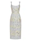 Markarian Numa Ivory Brocade Corset Dress In Gray