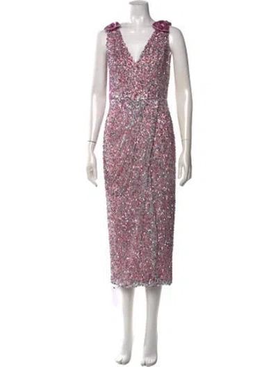 Pre-owned Markarian Nylon Midi Length Dress W/ Tags In Purple