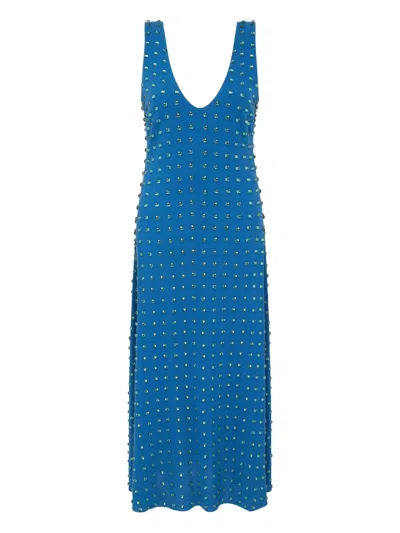 Markarian Odette Midi Embellished Dress In Blue
