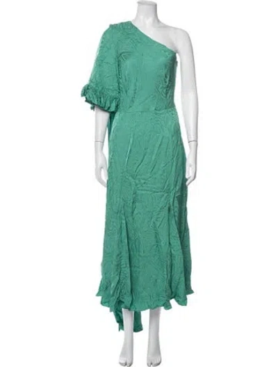 Pre-owned Markarian Patterned Long Dress W/ Tags In Green