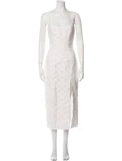 Pre-owned Markarian Patterned Midi Length Dress In Neutrals