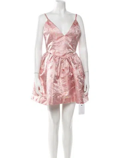 Pre-owned Markarian Patterned Mini Dress W/ Tags In Pink