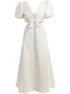 Markarian Patti Brocade Midi Dress In White