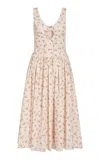 Markarian Penelope Cotton Eyelet Midi Dress In Multi