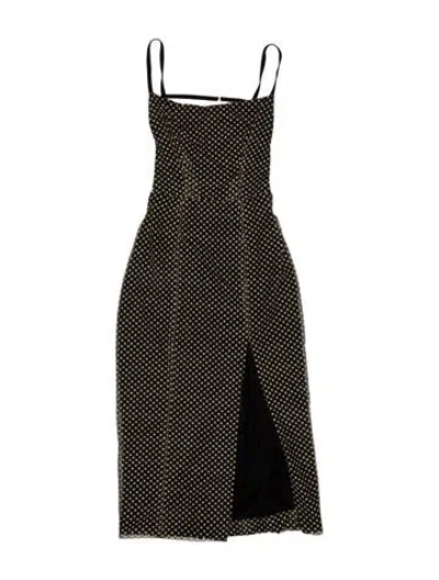 Pre-owned Markarian Polka Dot Print Midi Length Dress In Multi