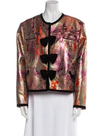 Pre-owned Markarian Printed Evening Jacket W/ Tags