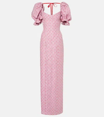 Markarian Raffaella Column Gown In Pink