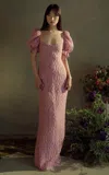 Markarian Raffaella Column Gown In Pink