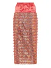 Markarian Ria Midi Contrast Fringed Skirt In Orange