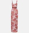 Markarian Robin Floral Brocade Gown In Animal Print