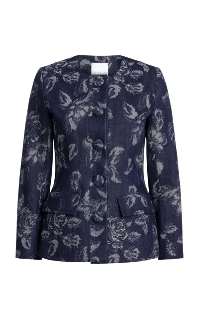 Markarian Savane Floral Denim Jacket Top