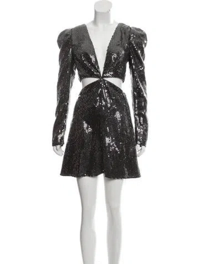Pre-owned Markarian Sequined Mini Dress In Black
