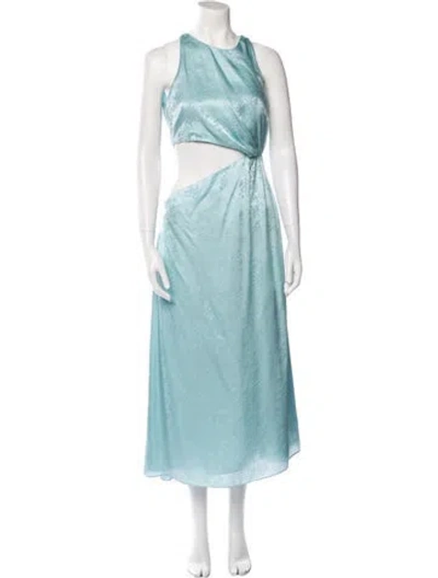 Pre-owned Markarian Silk Long Dress In Blue