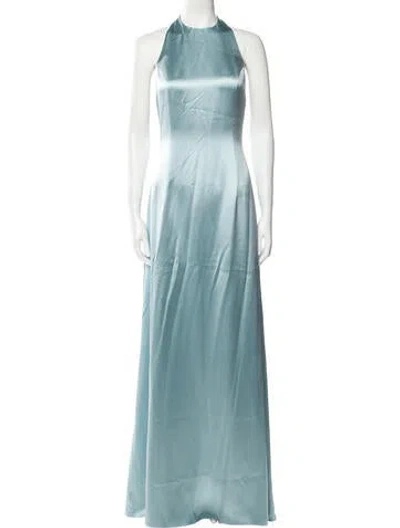Pre-owned Markarian Silk Long Dress In Blue