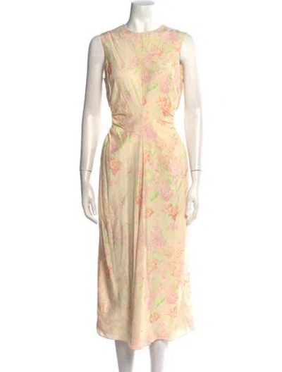 Pre-owned Markarian Silk Long Dress In Neutral