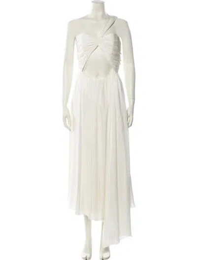 Pre-owned Markarian Silk Long Dress In Neutral