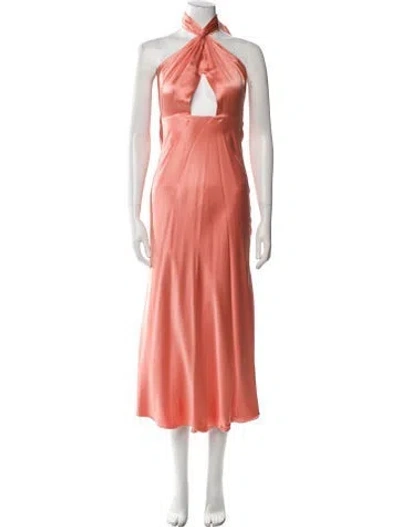 Pre-owned Markarian Silk Long Dress In Pink
