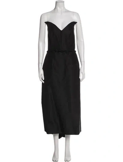Pre-owned Markarian Silk Long Dress W/ Tags In Gray