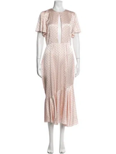 Pre-owned Markarian Silk Midi Length Dress In Pink