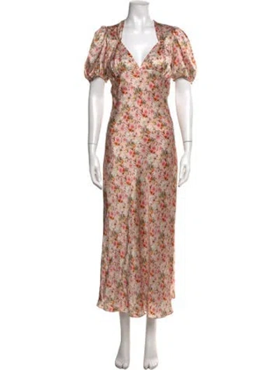 Pre-owned Markarian Silk Midi Length Dress In Pink