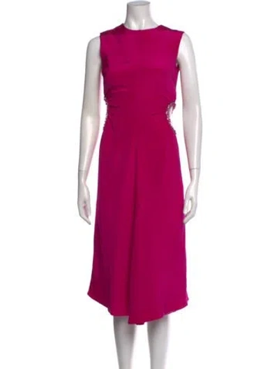 Pre-owned Markarian Silk Midi Length Dress In Pink