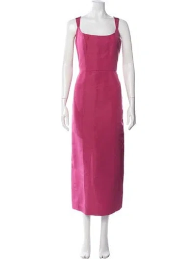 Pre-owned Markarian Silk Midi Length Dress In Pink